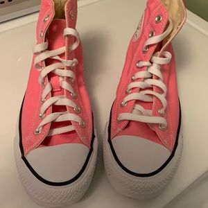 Pink Converse High Top Chuck Taylors women’s 9